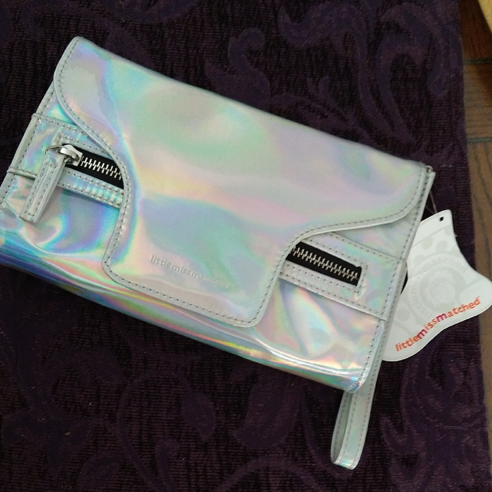 Holographic Clutch with Wristlet